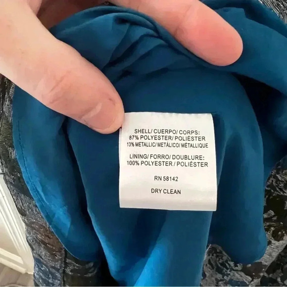 NWT GAL MEETS GLAM Darryn Metallic Floral Dress Fit & Flare Sleeveless Size 0 - Picture 5 of 6